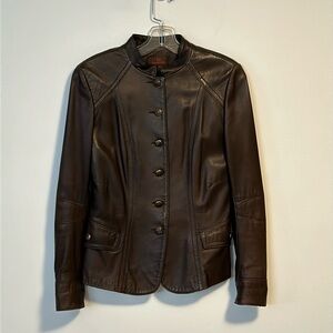 Brown Danier Leather jacket, size small, excellent condition